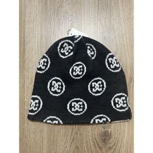Y2K DC Shoes Reversible Black White Beanie‎ Hat